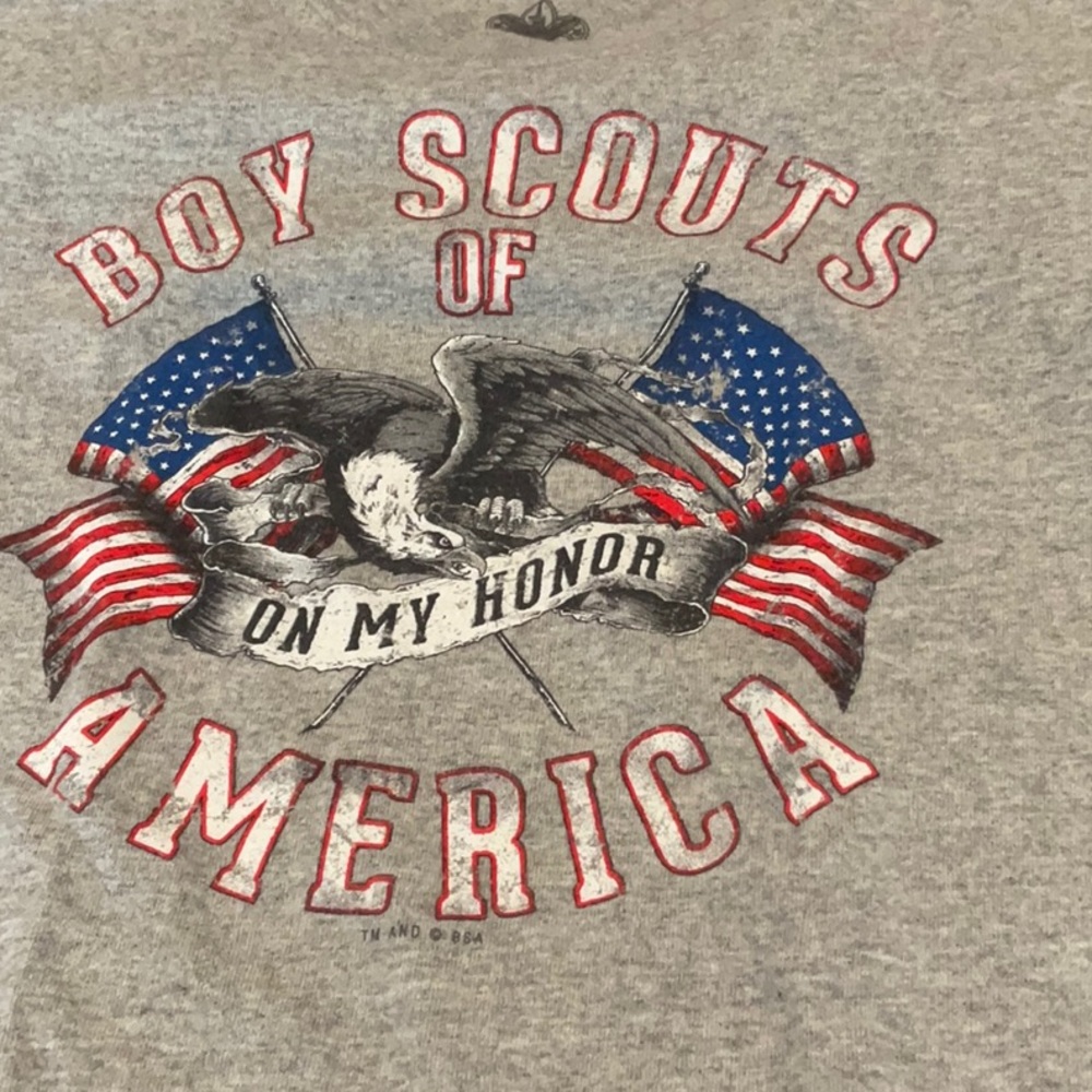 Boy Scouts of America tee shirt, gray.